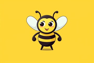 Obraz premium A cute cartoon character of a honeybee