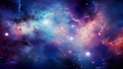 blue and purple nebula
