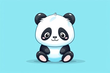 Obraz premium A cute panda graphic illustration