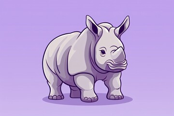 A graphic illustration of a rhinoceros