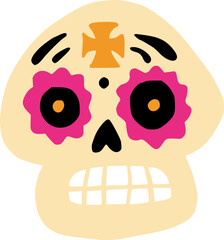 Papel Picado Skull Illustration