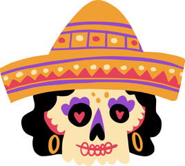 Papel Picado Skull Illustration