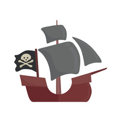 Pirate ship icon clipart avatar logotype isolated vector illustration