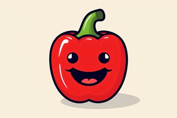 Red Capsicum cartoon character