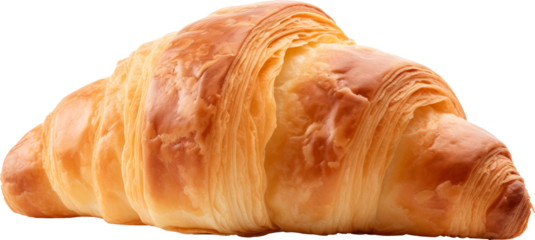 Croissant isolated on transparent background. PNG