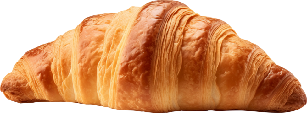 Croissant isolated on transparent background. PNG