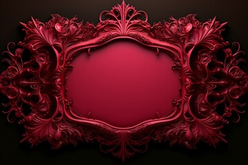A maroon-colored frame for card design or graphic design