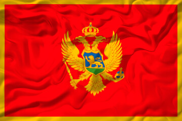 National flag  of Montenegro. Background  with flag  of Montenegro