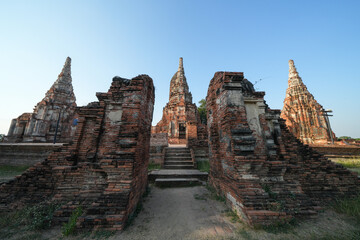 Wat Chaiwatthanaram Ayutthaya Province, Thailand, built in the reign of King Prasat Thong in 1630,...