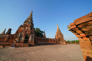 Wat Chaiwatthanaram Ayutthaya Province, Thailand, built in the reign of King Prasat Thong in 1630,...