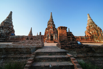 Wat Chaiwatthanaram Ayutthaya Province, Thailand, built in the reign of King Prasat Thong in 1630,...