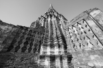 Wat Chaiwatthanaram Ayutthaya Province, Thailand, built in the reign of King Prasat Thong in 1630,...