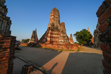Wat Chaiwatthanaram Ayutthaya Province, Thailand, built in the reign of King Prasat Thong in 1630,...