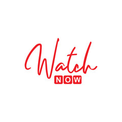 watch now button on white background