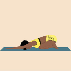 woman doing yoga exercise