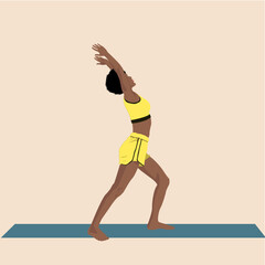 woman doing yoga exercise