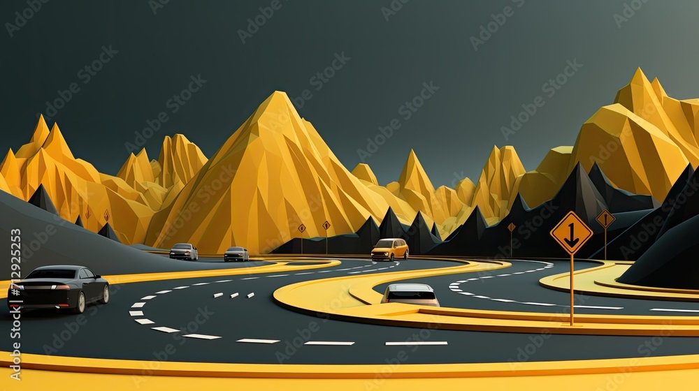 Poster road condition monitoring systems solid color background