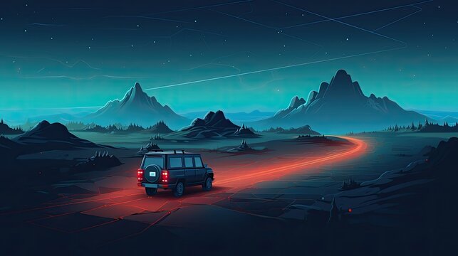 Remote vehicle location tracking solid color background