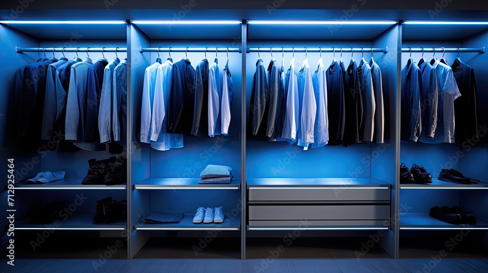 Poster smart closet lighting systems with motion sensors solid color background