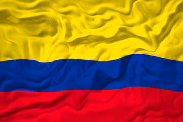 National flag of Colombia. Background for editors and designers. National holiday