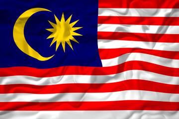 National flag of_Malaysia. Background  with flag of_Malaysia.