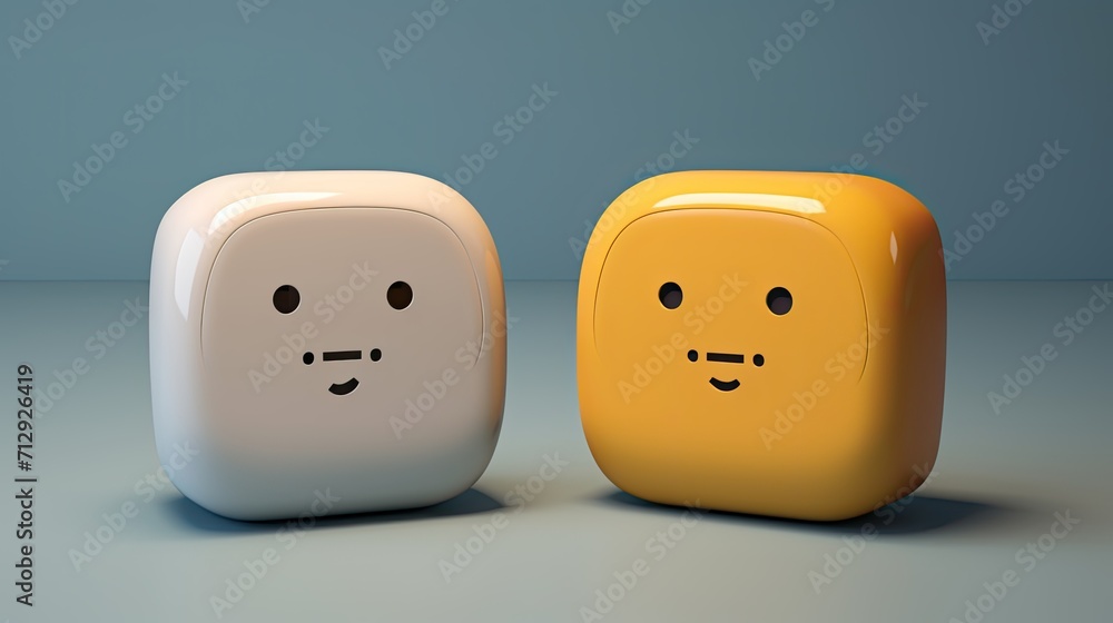 Poster smart plugs for remote device control solid color background