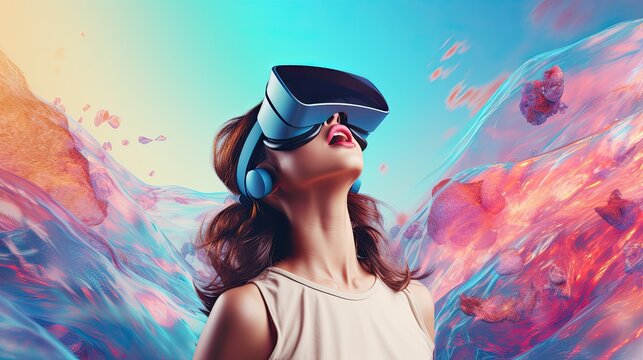 Virtual Reality For Anxiety Treatment Solid Color Background