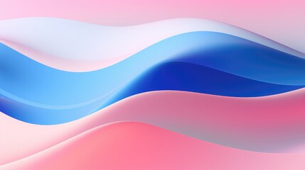 Abstract art of wave blue and pink in pastel color pattern