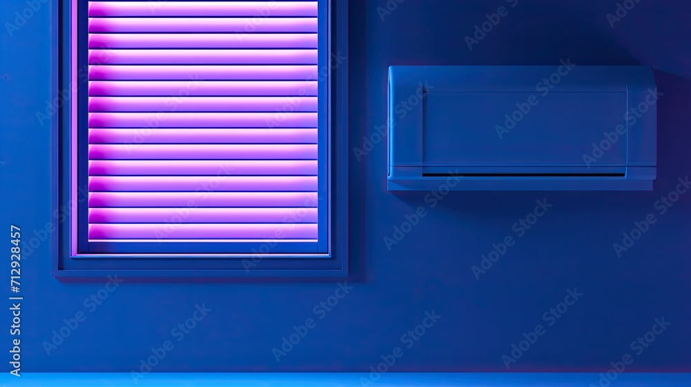 Poster voice activated robotic window screens for ventilation control solid color background