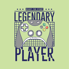 print design with gamepad drawing for kids fashion © MKE PRINT LAB.