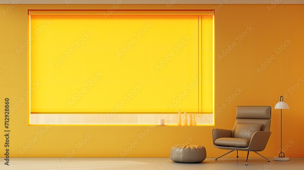 Poster voice controlled robotic window shades for light management solid color background