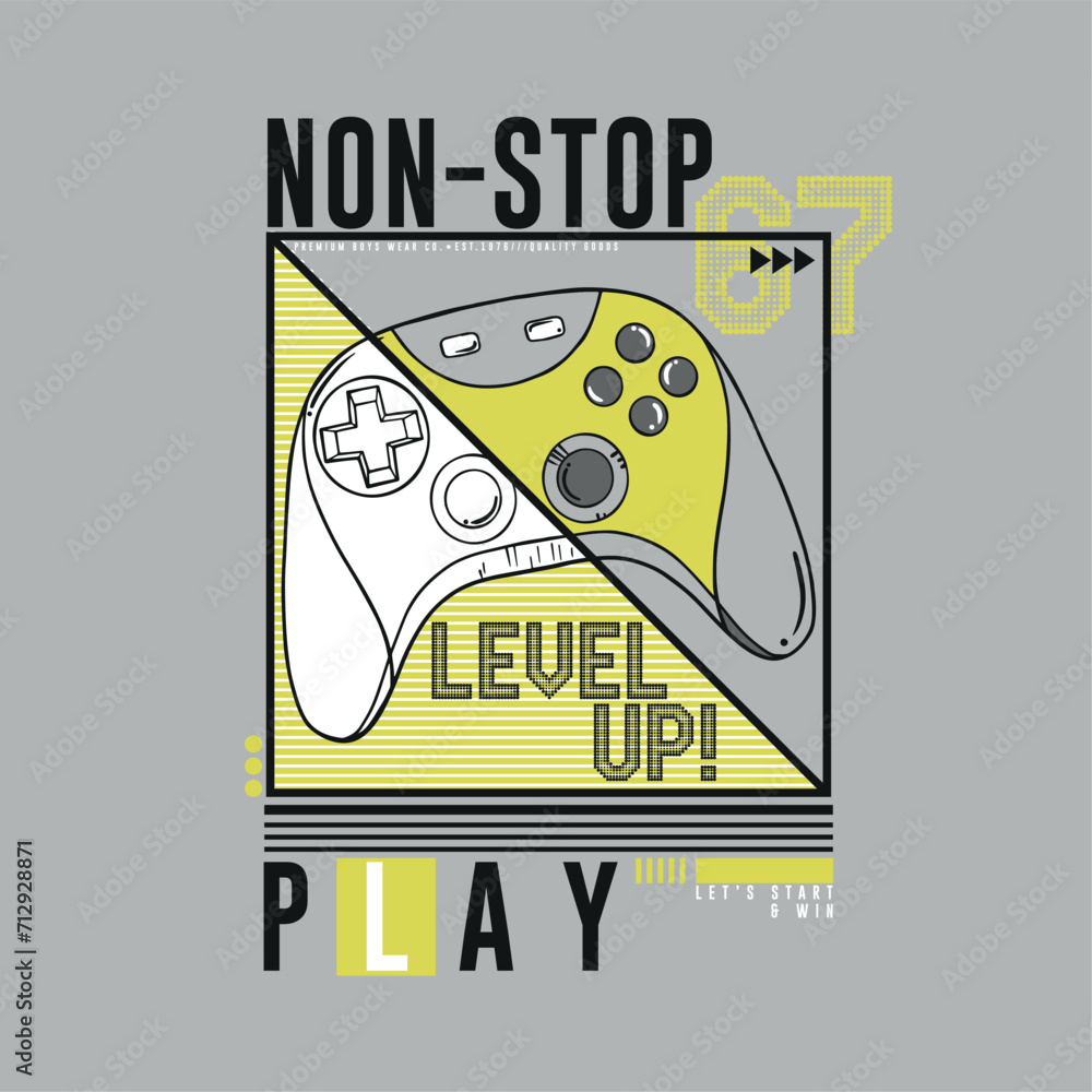 Aufkleber print design with gamepad drawing as vector