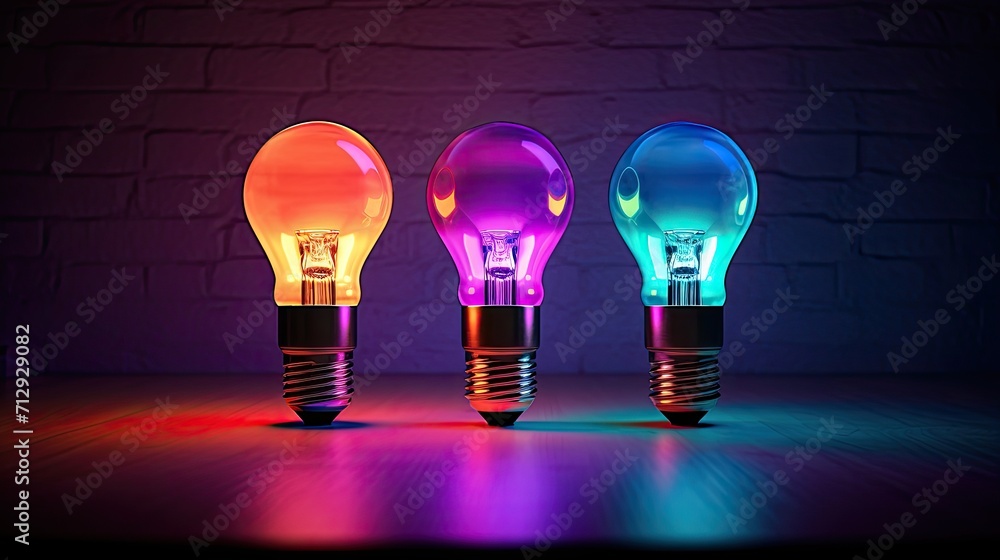 Poster wireless smart light bulbs with color changing capabilities solid color background