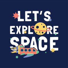 graphic design for tee print as vector with space elements