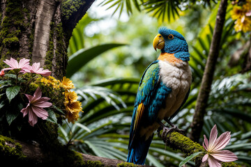 blue and yellow macaw