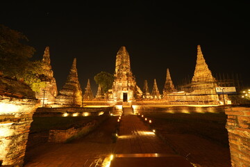 Wat Chaiwatthanaram Ayutthaya Province, Thailand, built in the reign of King Prasat Thong in 1630,...