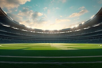 Cricket stadium Day view, Sunlight View - obrazy, fototapety, plakaty