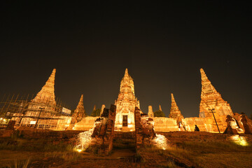 Wat Chaiwatthanaram Ayutthaya Province, Thailand, built in the reign of King Prasat Thong in 1630,...