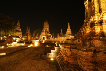 Wat Chaiwatthanaram Ayutthaya Province, Thailand, built in the reign of King Prasat Thong in 1630,...