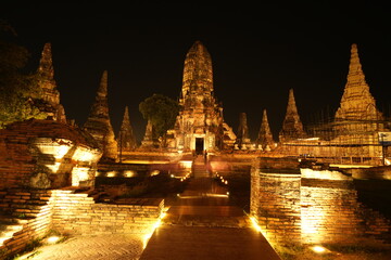 Wat Chaiwatthanaram Ayutthaya Province, Thailand, built in the reign of King Prasat Thong in 1630,...