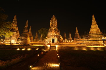 Wat Chaiwatthanaram Ayutthaya Province, Thailand, built in the reign of King Prasat Thong in 1630,...