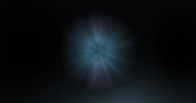 Image of glowing blue mesh of connections spinning over black background