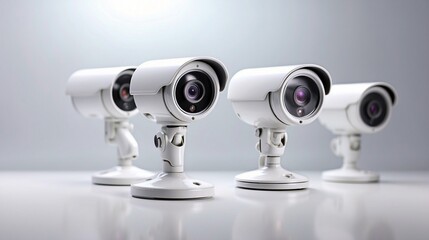 security camera on white background