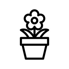 Pot flower icon PNG