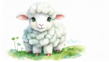 可愛い羊のイメージ,Generative AI AI画像