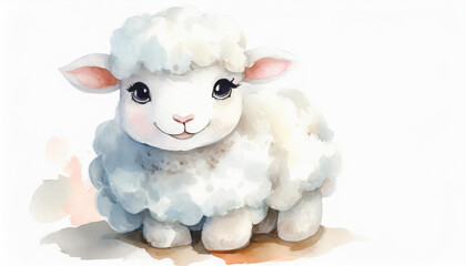 可愛い羊のイメージ,Generative AI AI画像