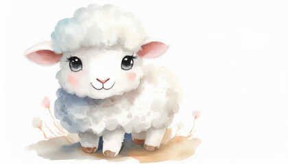 可愛い羊のイメージ,Generative AI AI画像