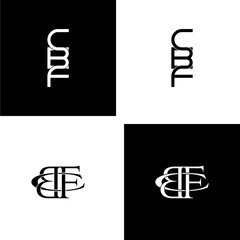 cbf initial letter monogram logo design set