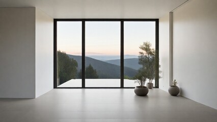 room with window mimimalism 