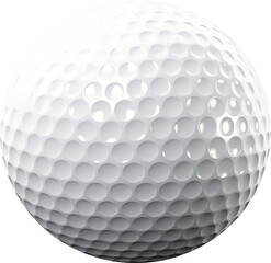 Golf ball isolated on transparent background. PNG